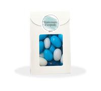 CandyFrizz Selection Personalizzati - 10 Scatoline Personalizzabili con Confetti Sfumati da 100g - Rosa Bimba/Azzurro Bimbo/Rosso Laurea - Idea Regalo e Bomboniera Made in Italy (SFUMATI AZZURRI)
