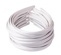 Candygirl - Cerchi per capelli da ragazza in raso da 1 cm, larghezza 36 cm, 20 pezzi, colore: Bianco