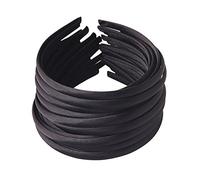 Candygirl - Cerchi per capelli da ragazza in raso da 1 cm, larghezza 36 cm, 20 pezzi, colore: nero
