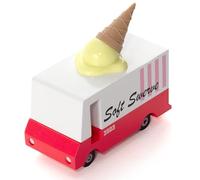 Candylab Toys Wooden Cars, Ice Cream Candyvan, Modern Vintage Style Collectible, Kids Toy Cars, Solid Beech Wood