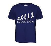 Candymix Pallavolo Volley Evoluzione Umana T-Shirt da Uomo Maglietta, Taglia Large, Colore Blu Navy