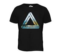 Candymix Triangolo Impossibile T-Shirt da Uomo Maglietta, Taglia Small, Colore Nero