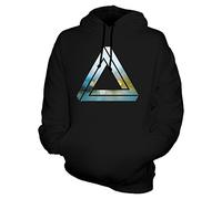 Candymix Triangolo Impossibile Unisex Uomo Donna Felpa con Cappuccio, Taglia 5X-Large, Colore Nero