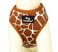 candyPet®- Adjustable Dog Collar and Chest Harness, Neoprene and Breathable Mesh, GIRAFFE, L