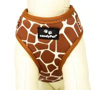 candyPet®- Adjustable Dog Collar and Chest Harness, Neoprene and Breathable Mesh, GIRAFFE, S