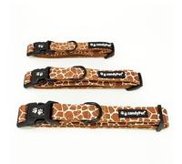 candyPet - Adjustable Nylon Click Collar, Neoprene Padded Interior, GIRAFFE, L