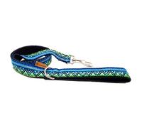 candyPet - Guinzaglio per cani - 120 cm in cotone con manico imbottito in Softshell, Blue Kenya