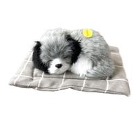 Cane, 6, 7x5, 1 pollici Peluche Cane che Dorme sul Tappetino con Suoni di Bau, Simpatico Mini Respiro per Bambini Amici e Famiglia nel Compleanno Festa dei Bambini e Festival Cucciolo Addormentato