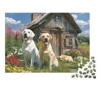 Cane Adorabile Cane Adatto per Giochi di Famiglia Adatto per Regali di Compleanno con Alta Difficoltà e Sfida 500 pezzi (52x38cm)