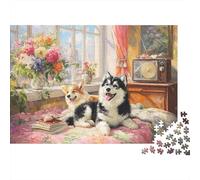 Cane Adorabile Cane Un divertente gioco per famiglie adatto ad adulti, adolescenti e bambini con un alto livello di difficoltà 300 pezzi (40x28 cm)