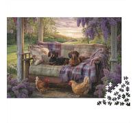 Cane Adorabile gioco educativo di puzzle per cani Adatto agli adolescenti Adatto all'intrattenimento in famiglia Alta difficoltà 1000 pezzi (75x50 cm)