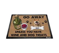 Cane Akita Inu - Vai Via Se Non Hai Vino E Dolcetti Per Cani Zerbino Di Benvenuto Antiscivolo Tappetini Porta Dingresso Divertenti Tappeto Ingresso Casa Per Balcone Interno Terrazzo 40X60 Cm