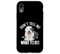 Cane Amante Cane Da Pastore Inglese Puppy Tell Me English Sheepdog Custodia per iPhone XR