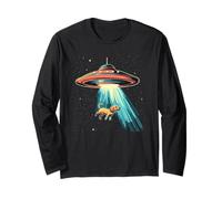 Cane amante dello spazio rapito da UFO per divertimento divertente Maglia a Manica