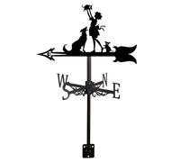 Cane animale domestico banderuola meteo in metallo banderuola in ferro battuto per cortile tetto giardino direzione segno Indicatori di direzione del vento