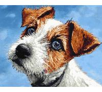 Cane Animale Latch Hook Rug Kit,Beagle carino,Printed Canvas Rug Latch Hook Kits,Handmade Needlework Crafts for Adults Beginners Home Decor,55x75cm