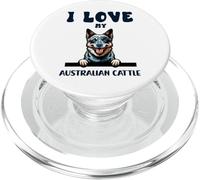 Cane Australian Cattle che sbricia con la scritta "Love" PopSockets PopGrip per MagSafe