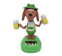 Cane Ballerino Ad Energia Solare - Testa Bobble Per Cruscotto Auto | Bambola Pannello Solare | Ornamento Agitatore Del Cane Ballerino, Giocattolo Di Ballerina Animato Oscillante, Tavola Solare