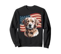 Cane Bandiera Americana Golden Retriever Felpa