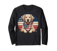 Cane Bandiera Americana Golden Retriever USA Maglia a Manica