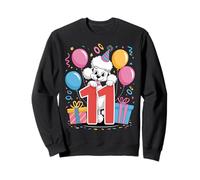 Cane barboncino 11° compleanno ragazzo ragazza 11 anni undici barboncino Felpa