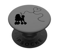 Cane barboncino amante Sock Hop Rockabilly 1950s Valentines PopSockets PopGrip Adesivo