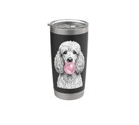 Cane barboncino che soffia gomma da masticare divertente Pet Art Bicchiere termico in acciaio inox doppia parete