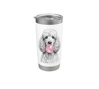 Cane barboncino che soffia gomma da masticare divertente Pet Art Bicchiere termico in acciaio inox doppia parete
