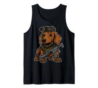 Cane Bassotto con NVG Divertente Meme Militare tattico Canotta