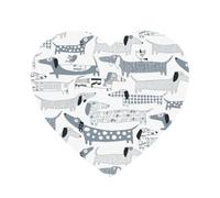 Cane bassotto, magneti da frigorifero in acrilico, adesivi, magneti per lavagna bianca per la decorazione di mobili e cucine,A forma di cuore