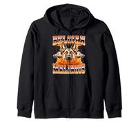 Cane belga Malinois Flames 90s Bootleg Style Felpa con Cappuccio