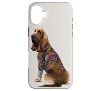 Cane Bloodhound con tatuaggio drago giapponese Irezumi Custodia per iPhone 16 Plus