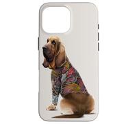 Cane Bloodhound con tatuaggio drago giapponese Irezumi Custodia per iPhone 16 Pro Max
