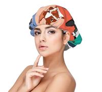 Cane Boston Terrier,Cuffia da notte elastica in raso per adulti, fascia per capelli in seta regolabile, cuffia da notte elastica per donne