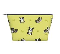 Cane Boston Terrier del fumetto, Borsa da toilette Borsa per trucco Borsa per cosmetici Borsa da toilette da viaggio portatile