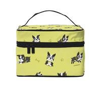 Cane Boston Terrier del fumetto, Borsa per il trucco Borsa per cosmetici Borsa da viaggio portatile da viaggio Astuccio per matite