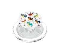 Cane Boston Terrier moderno della metà del secolo vintage retrò PopSockets PopGrip per MagSafe