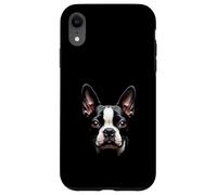Cane Boston Terrier nero Bostie Face Custodia per iPhone XR