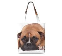 Cane Boxer,Borse della spesa riutilizzabili, borse per la spesa, borsa a tracolla in tela di grande capacità