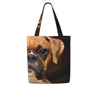 Cane Boxer,Borse della spesa riutilizzabili, borse per la spesa, borsa a tracolla in tela di grande capacità
