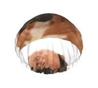 Cane Boxer con faccia triste,Cuffia da doccia, cuffia da notte, doppio strato, impermeabile, elastica, riutilizzabile.