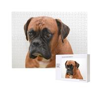 Cane Boxer con faccia triste,Puzzle in legno da 500 pezzi, gioco di famiglia, puzzle per adulti e adolescenti, decorazioni per la casa
