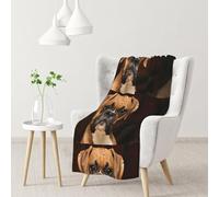 Cane Boxer,Coperta morbida, calda, anti-pilling, in flanella, peluche, 76 x 102 cm