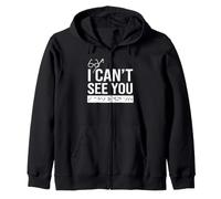 Cane Braill Awareness Funny Blind I Can't See You Felpa con Cappuccio