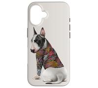Cane Bull Terrier con tatuaggio drago giapponese Irezumi Custodia per iPhone 16