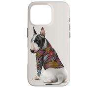 Cane Bull Terrier con tatuaggio drago giapponese Irezumi Custodia per iPhone 16 Pro