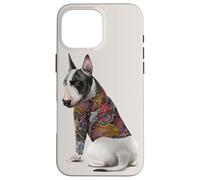 Cane Bull Terrier con tatuaggio drago giapponese Irezumi Custodia per iPhone 16 Pro Max