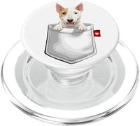 Cane Bull Terrier in tasca che sbircia cucciolo di cane carino PopSockets PopGrip per MagSafe