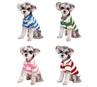 Cane Camicia a Maniche Corte Casual Polostriped T-Shirt Estate Abbigliamento per