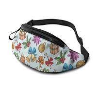 Cane Candy Santa Claus Elk marsupi regolabili marsupi con foro per cuffie per allenamento sportivo corsa in viaggio